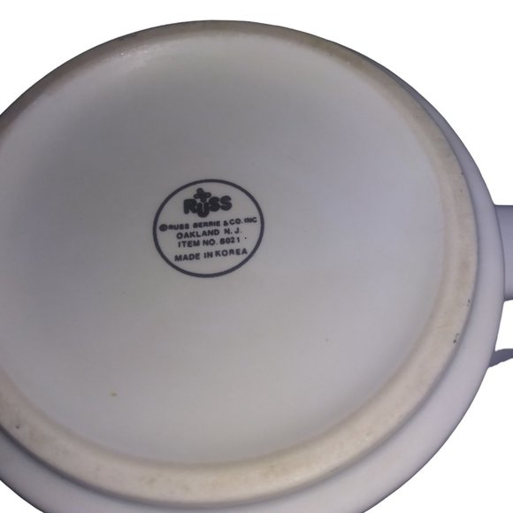 Vintage HOT STUFF Orange/Yellow/White Fire RUSS Coffee/Tea Mug Made in Korea - Picture 5 of 6